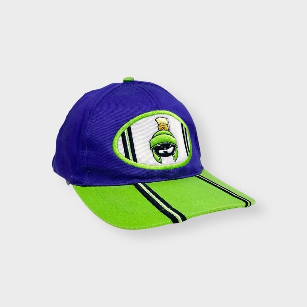 Vtg 90s Six Flags Marvin the Martian Snapback Hat, Looney Tunes Cartoon TV Movie